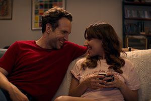 Trying. Image shows from L to R: Jason Ross (Rafe Spall), Nikki Newman (Esther Smith)