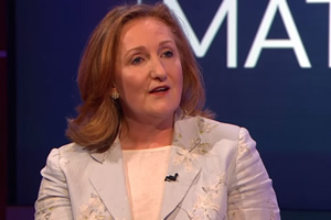 Unspun With Matt Forde. Suzanne Evans. Copyright: Avalon Television