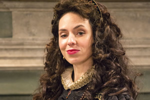 Upstart Crow. Emelia (Montserrat Lombard). Copyright: BBC