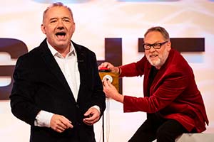 Vic & Bob's Big Night Out. Image shows from L to R: Bob Mortimer, Vic Reeves. Copyright: BBC Studios