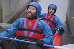 Wannabe. Image shows from L to R: Mikey (Jim Howick), Neil (Nicholas Burns)