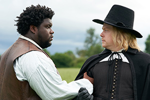 The Witchfinder. Image shows from L to R: Cumberlidge (Tuwaine Barrett), Hebble (Daniel Rigby)