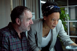 Women On The Verge. Image shows from L to R: Brendan (Brian Doherty), Katie (Nina Sosanya)