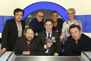 Would I Lie To You?. Image shows from L to R: Richard Hammond, David Mitchell, Sean Lock, Rob Brydon, Trevor Noah, Judy Murray, Lee Mack. Copyright: Zeppotron