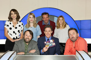 Would I Lie To You?. Image shows from L to R: Alex Jones, David Mitchell, Rachel Parris, Henning Wehn, Rob Brydon, Stacey Dooley, Lee Mack. Copyright: Zeppotron