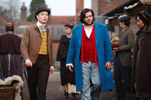 Year Of The Rabbit. Image shows from L to R: Wilbur Strauss (Freddie Fox), Detective Inspector Rabbit (Matt Berry). Copyright: Objective Productions