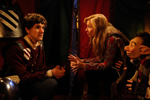 Yonderland. Image shows from L to R: Mathew Baynton, Debbie Maddox (Martha Howe-Douglas). Copyright: Working Title Films