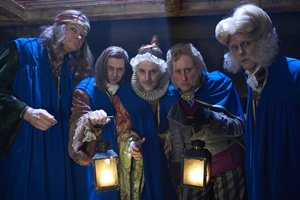 Yonderland. Image shows from L to R: Simon Farnaby, Laurence Rickard, Ben Willbond, Jim Howick, Mathew Baynton. Copyright: Working Title Films