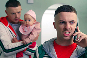 The Young Offenders. Image shows from L to R: Jock O'Keeffe (Chris Walley), Conor MacSweeney (Alex Murphy)