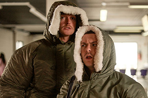 The Young Offenders. Image shows left to right: Jock O'Keeffe (Chris Walley), Conor MacSweeney (Alex Murphy)