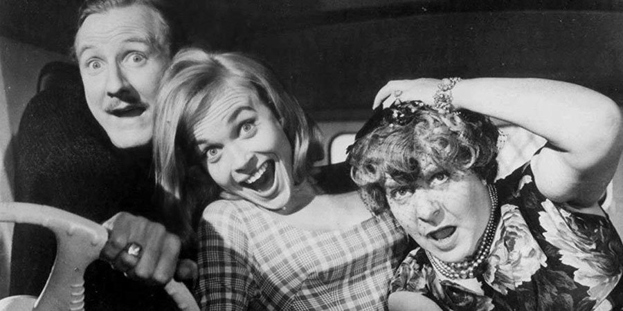 A Weekend With Lulu. Image shows from L to R: Timothy Grey (Leslie Phillips), Deirdre Bell (Shirley Eaton), Florrie Bell (Irene Handl). Copyright: Hammer Film Productions