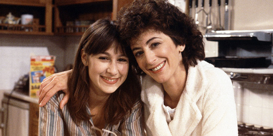 All At No. 20. Image shows from L to R: Monica Haddon (Lisa Jacobs), Sheila Haddon (Maureen Lipman). Copyright: Thames Television