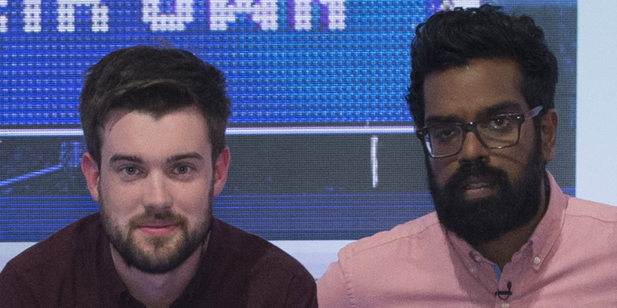 A League Of Their Own. Image shows from L to R: Jack Whitehall, Romesh Ranganathan. Copyright: CPL Productions