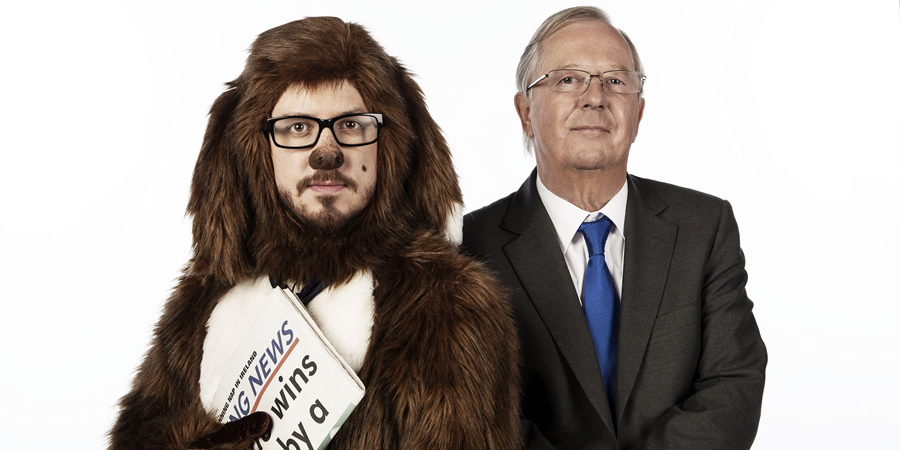 Animal Antics. Image shows from L to R: Sparky (Matthew Crosby), Tim Brooke-Taylor. Copyright: Talkback