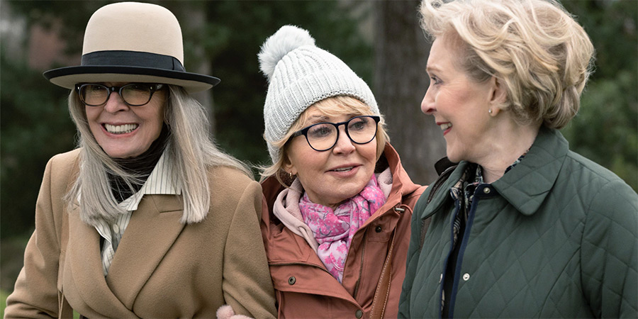 Arthur's Whisky. Image shows left to right: Linda (Diane Keaton), Susan (Lulu), Joan (Patricia Hodge)