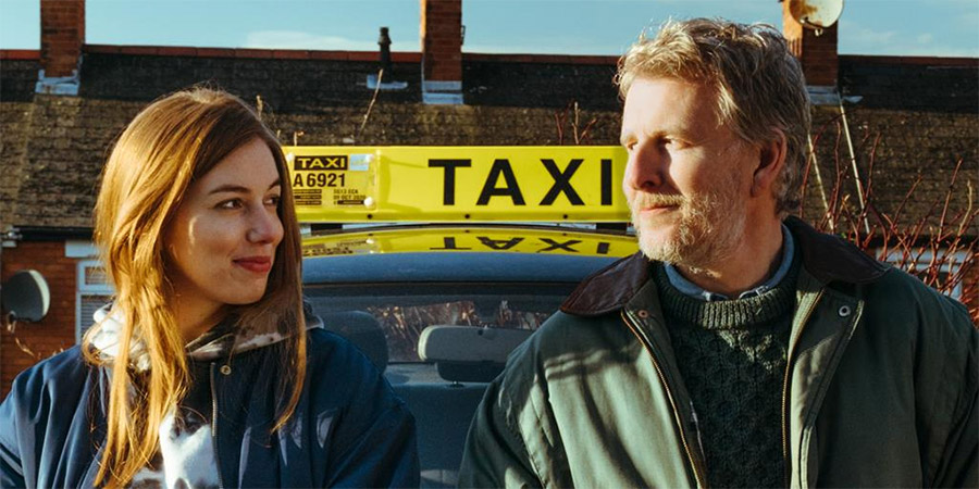 Ballywalter. Image shows from L to R: Eileen (Seána Kerslake), Shane (Patrick Kielty)