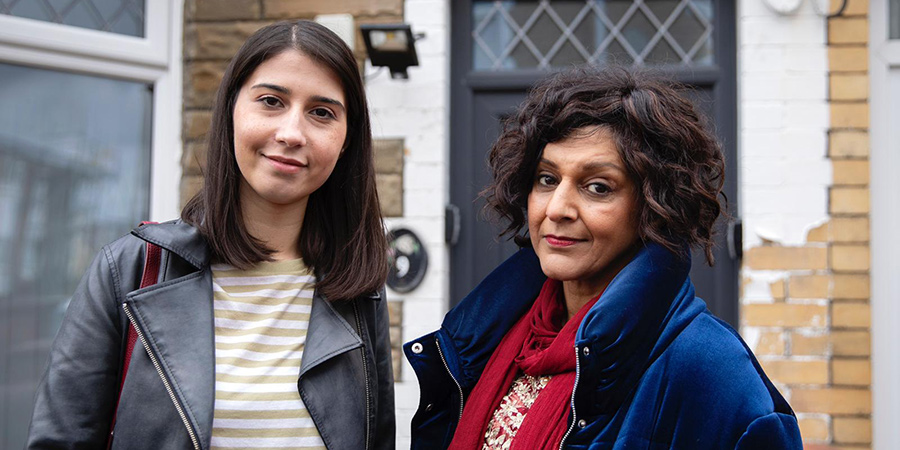 Beena And Amrit. Image shows from L to R: Beena (Priya Hall), Mother (Meera Syal)