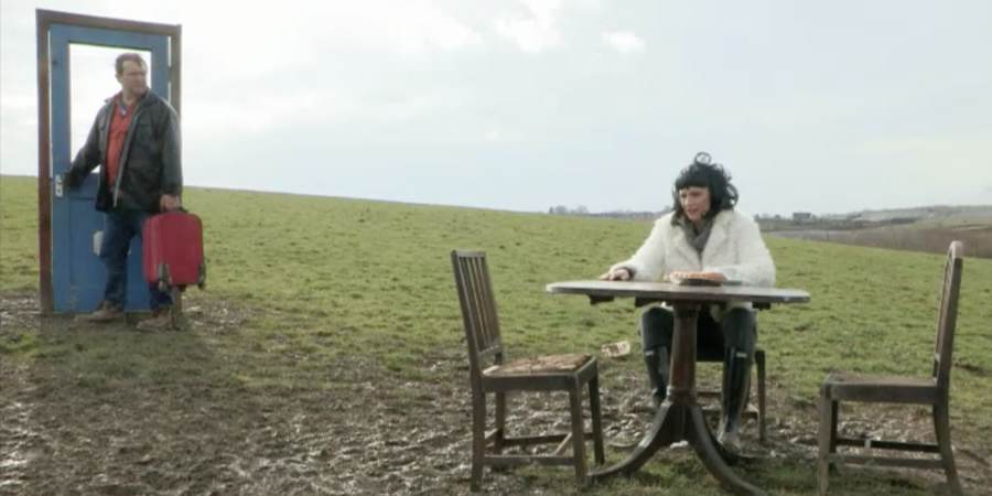 EastEnders on Big Field. Image shows from L to R: Alex Lowe, Lucy Montgomery