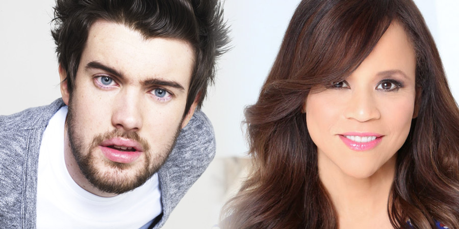 Image shows from L to R: Jack Whitehall, Rosie Perez