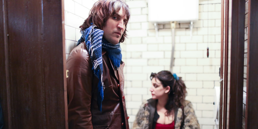 Brakes. Image shows from L to R: Daniel (Noel Fielding), Layla (Mercedes Grower)