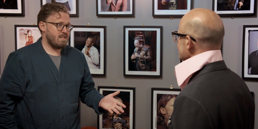 Britain's Greatest Obsessions: Harry On Humour. Image shows from L to R: John Kearns, Harry Hill