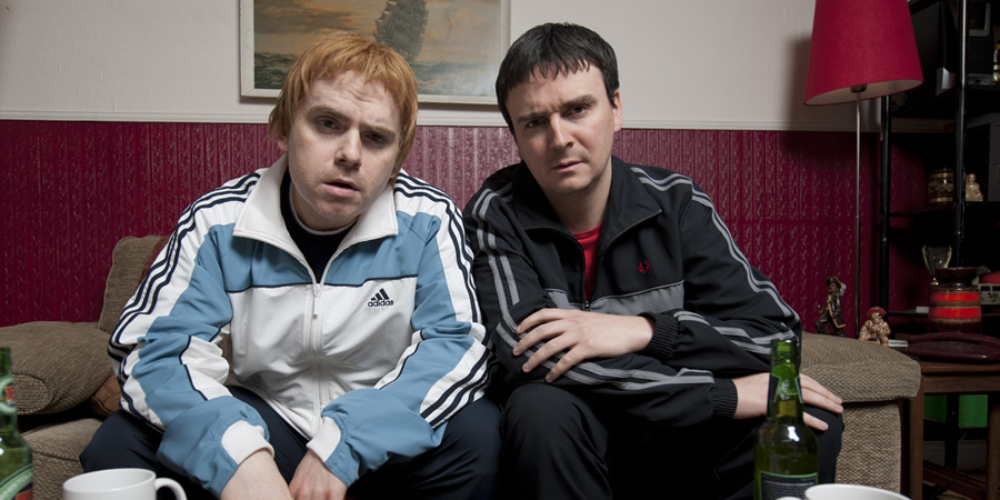 Burnistoun. Image shows from L to R: Robert Florence, Iain Connell. Copyright: The Comedy Unit