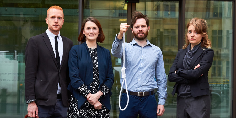 Capital. Image shows from L to R: Adam Drake, Charlotte Ritchie, Liam Williams, Matilda Wnek