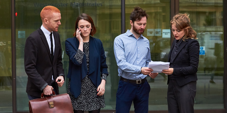 Capital. Image shows from L to R: Adam Drake, Charlotte Ritchie, Liam Williams, Matilda Wnek