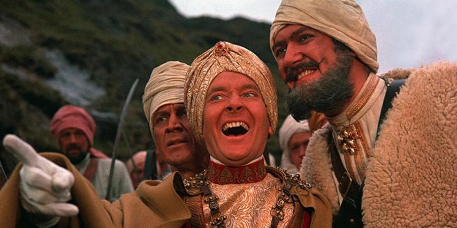 Carry On... Up The Khyber. Image shows from L to R: The Khasi of Kalabar (Kenneth Williams), Bungdit Din (Bernard Bresslaw). Copyright: Peter Rogers Productions