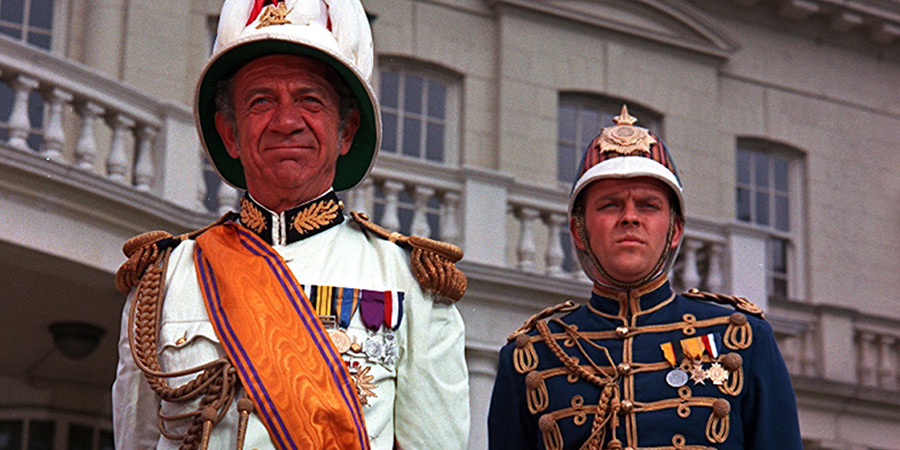 Carry On... Up The Khyber. Image shows left to right: Sir Sidney Ruff-Diamond (Sid James), Major Shorthouse (Julian Holloway)