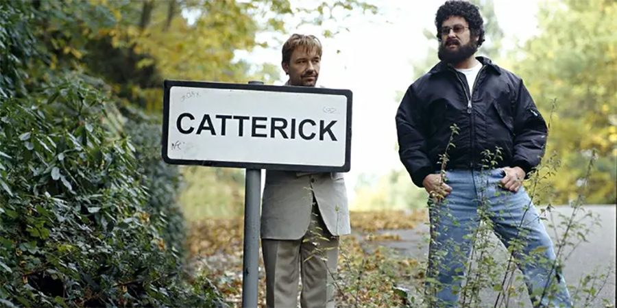 Catterick. Image shows from L to R: Carl (Bob Mortimer), Chris (Vic Reeves)