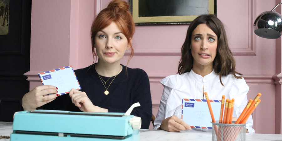 Celebrity Advice Bureau. Image shows from L to R: Alice Levine, Laura Jackson. Copyright: UKTV