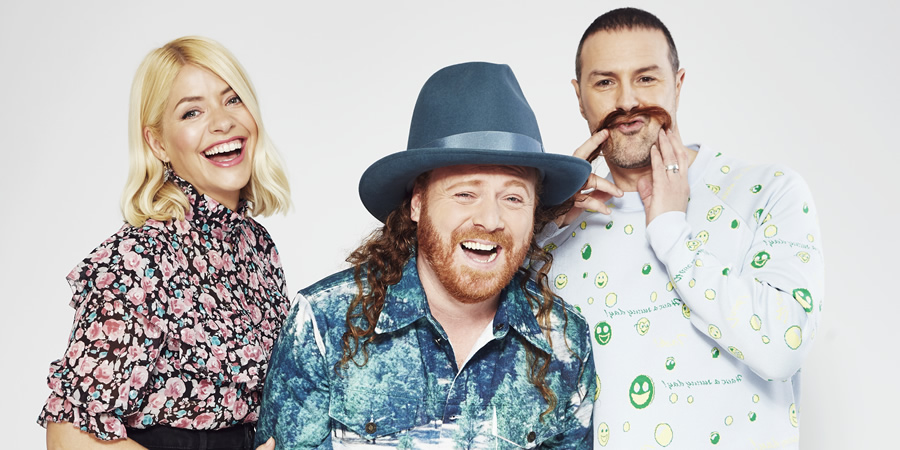 Celebrity Juice. Image shows from L to R: Holly Willoughby, Leigh Francis, Paddy McGuinness