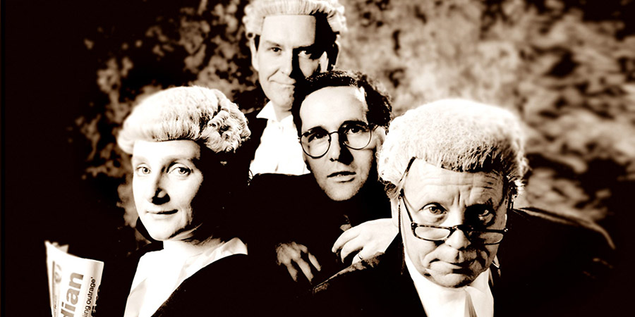 Chambers. Image shows from L to R: Ruth Quirke (Lesley Sharp), Hilary Tripping (James Fleet), Clive Coleman, John Fuller-Carp (John Bird). Copyright: BBC