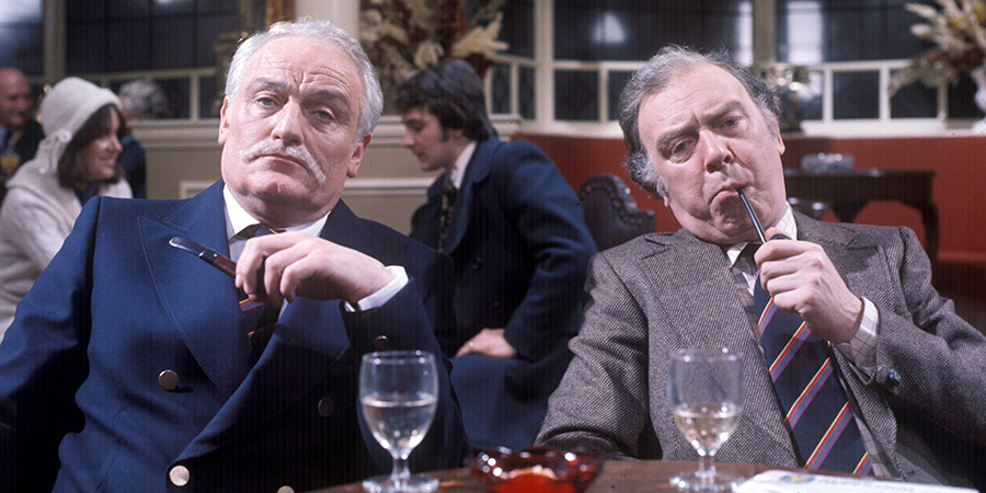 Cheers. Image shows from L to R: Charles (Charles Gray), Peter (Freddie Jones). Copyright: Yorkshire Television