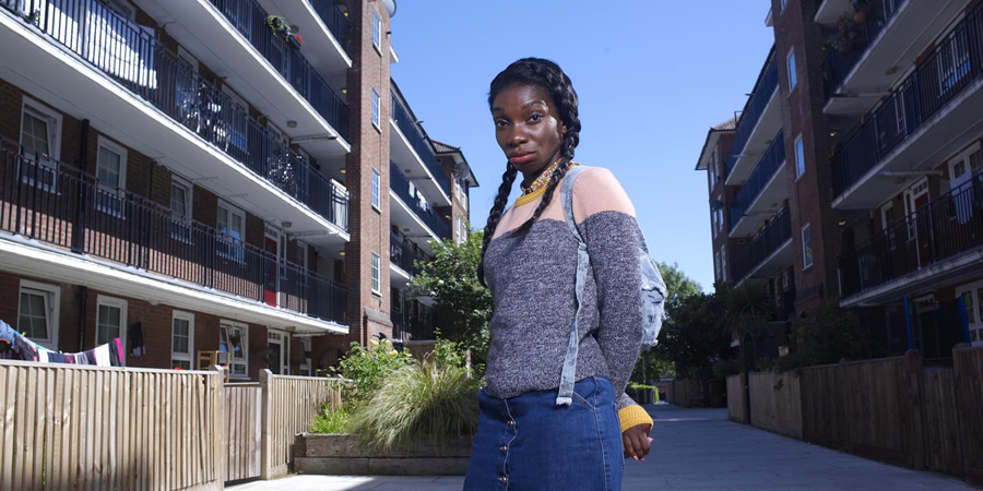 Chewing Gum. Tracey Gordon (Michaela Coel). Copyright: Retort