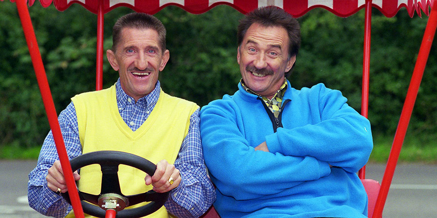 ChuckleVision. Image shows left to right: Barry Chuckle (Barry Elliott), Paul Chuckle (Paul Elliott)