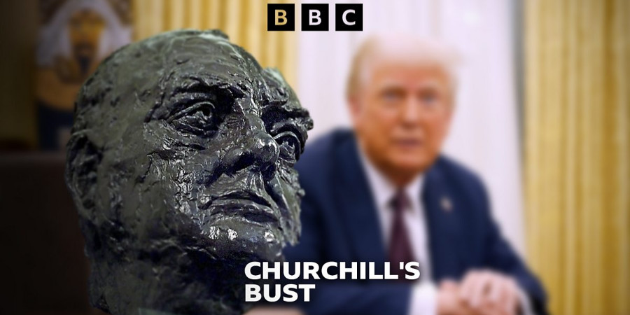 Churchill's Bust. Credit: BBC Churchill's Bust. Credit: BBC
