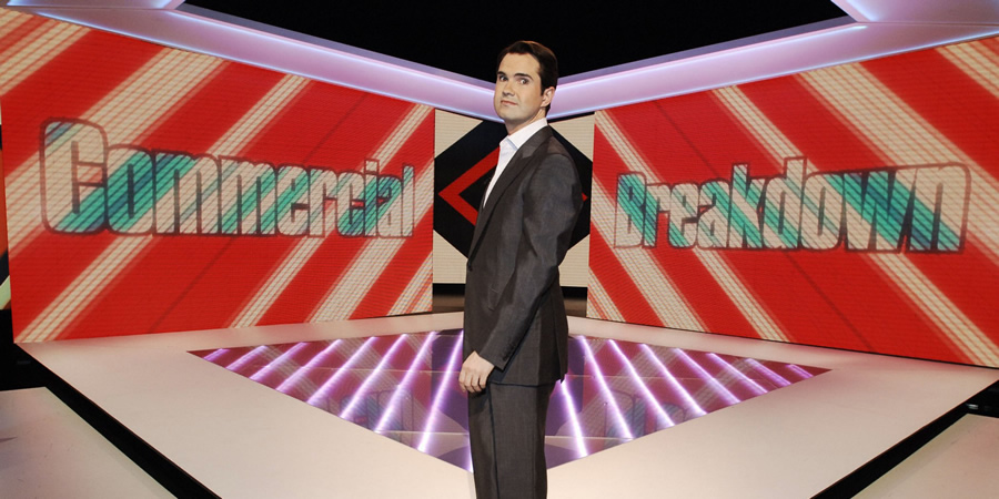 Commercial Breakdown. Jimmy Carr. Copyright: Celador Productions