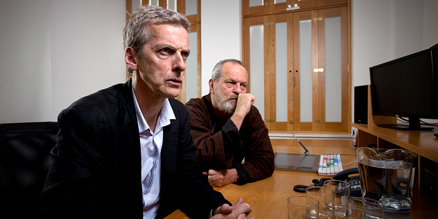 Cricklewood Greats. Image shows from L to R: Peter Capaldi, Terry Gilliam. Copyright: BBC
