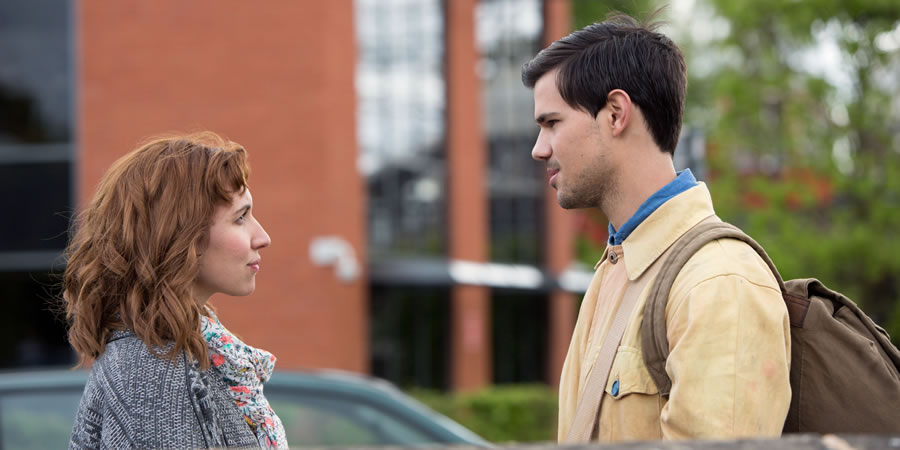 Cuckoo. Image shows from L to R: Rachel (Esther Smith), Dale (Taylor Lautner). Copyright: Roughcut Television