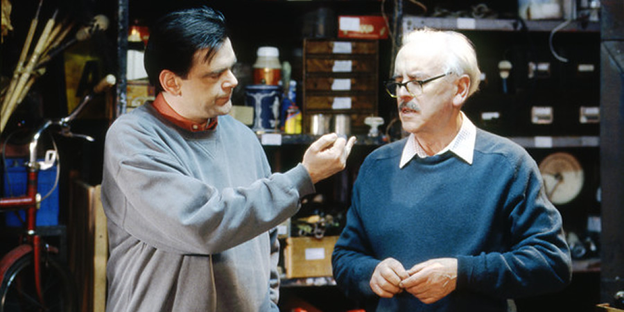 Dad. Image shows from L to R: Alan Hook (Kevin McNally), Brian Hook (George Cole). Copyright: BBC