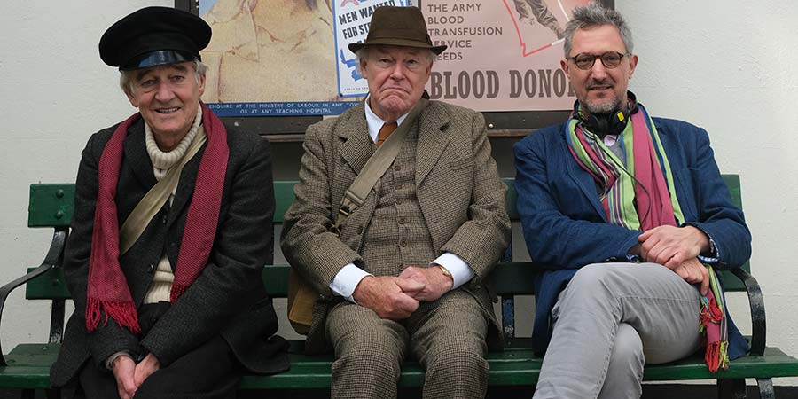 Dad's Army - The Lost Episodes. Image shows from L to R: Private Frazer (David Hayman), Private Godfrey (Timothy West), Ben Kellett. Copyright: UKTV