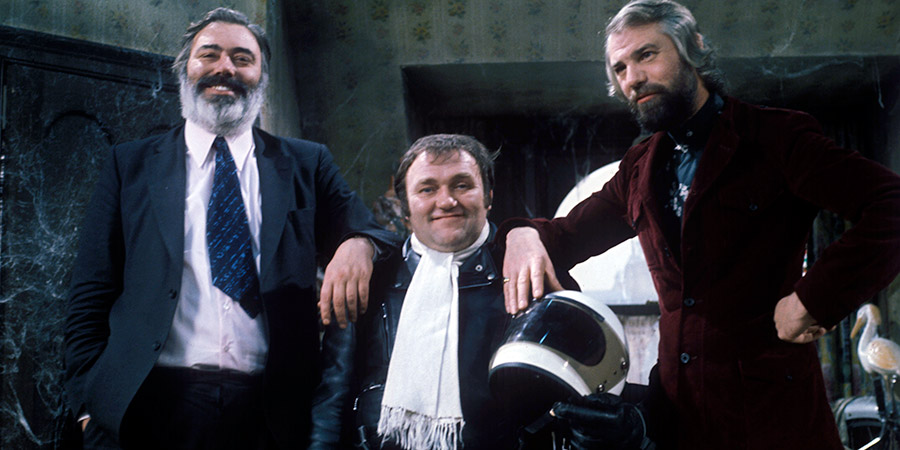 Dawsons Weekly. Image shows from L to R: Alan Simpson, Les Dawson, Ray Galton. Copyright: Yorkshire Television