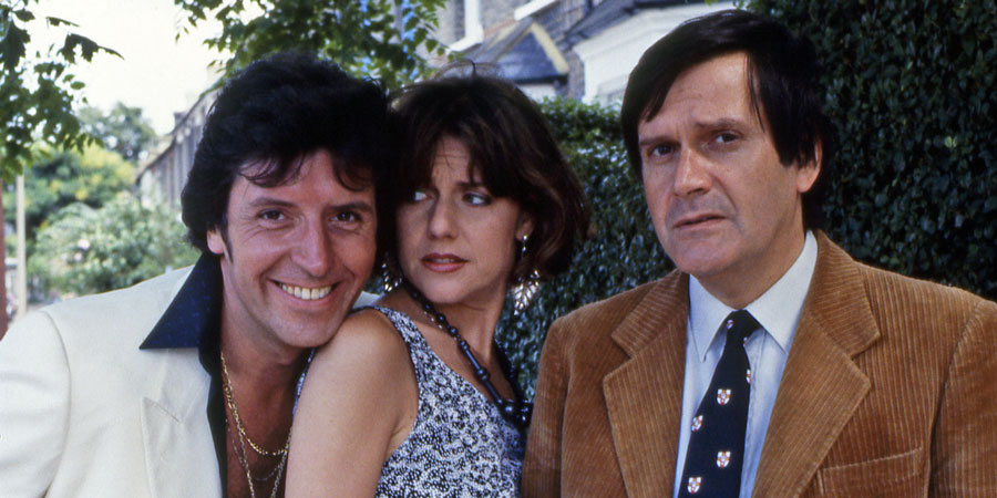 Dear John..... Image shows from L to R: Kirk (Peter Blake), Kate (Belinda Lang), John Lacey (Ralph Bates). Copyright: BBC