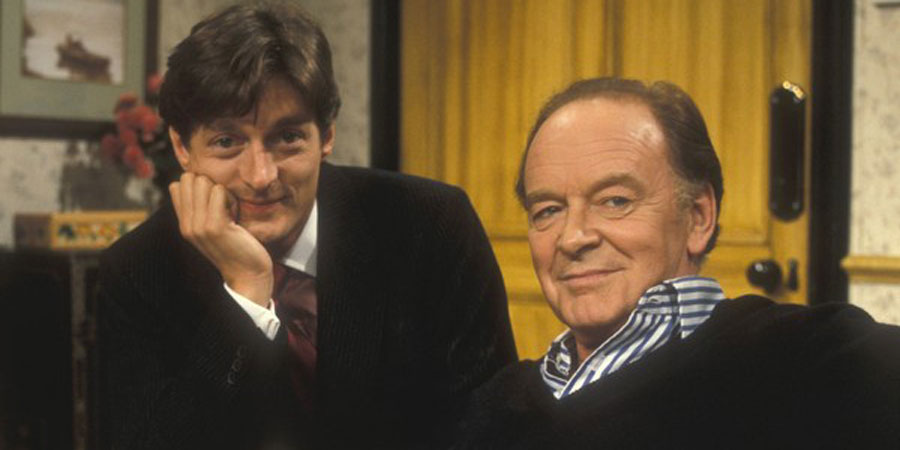 Don't Wait Up. Image shows from L to R: Tom Latimer (Nigel Havers), Toby Latimer (Tony Britton). Copyright: BBC