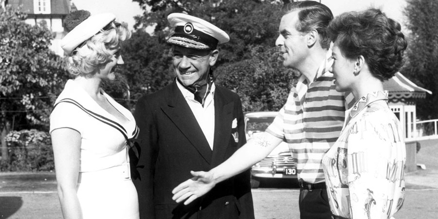 Double Bunk. Image shows from L to R: Sandra March (Liz Fraser), Sid Randall (Sid James), Jack Goddard (Ian Carmichael), Peggy (Janette Scott)