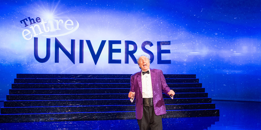 The Entire Universe. Eric Idle. Copyright: BBC / Guy Levy