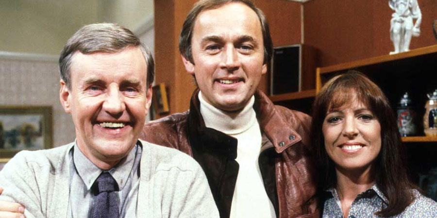 Ever Decreasing Circles. Image shows from L to R: Martin Bryce (Richard Briers), Paul Ryman (Peter Egan), Ann Bryce (Penelope Wilton). Copyright: BBC