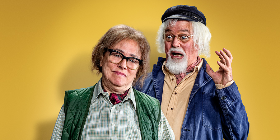 The Fast Show: Just A Load Of Blooming Catchphrases. Image shows from L to R: Arabella Weir, Charlie Higson. Copyright: Crook Productions